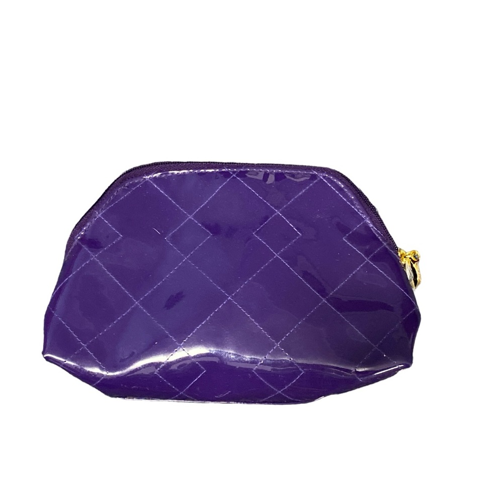 Estée Lauder Purple Patent Leather Cosmetic Case. NWT